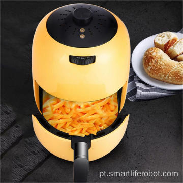 Fritadeira de ar livre de óleo manual redonda de 2,5L